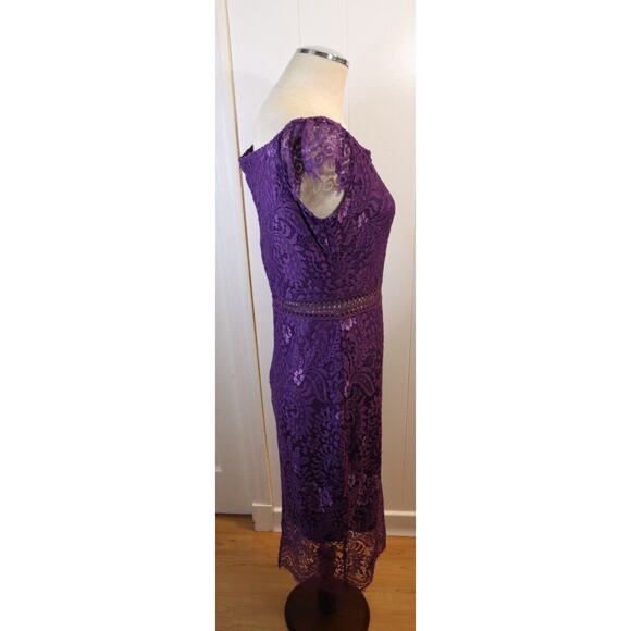 All and Well Purple Dress Medium Lace and Lining (35) - Picture 5 of 13